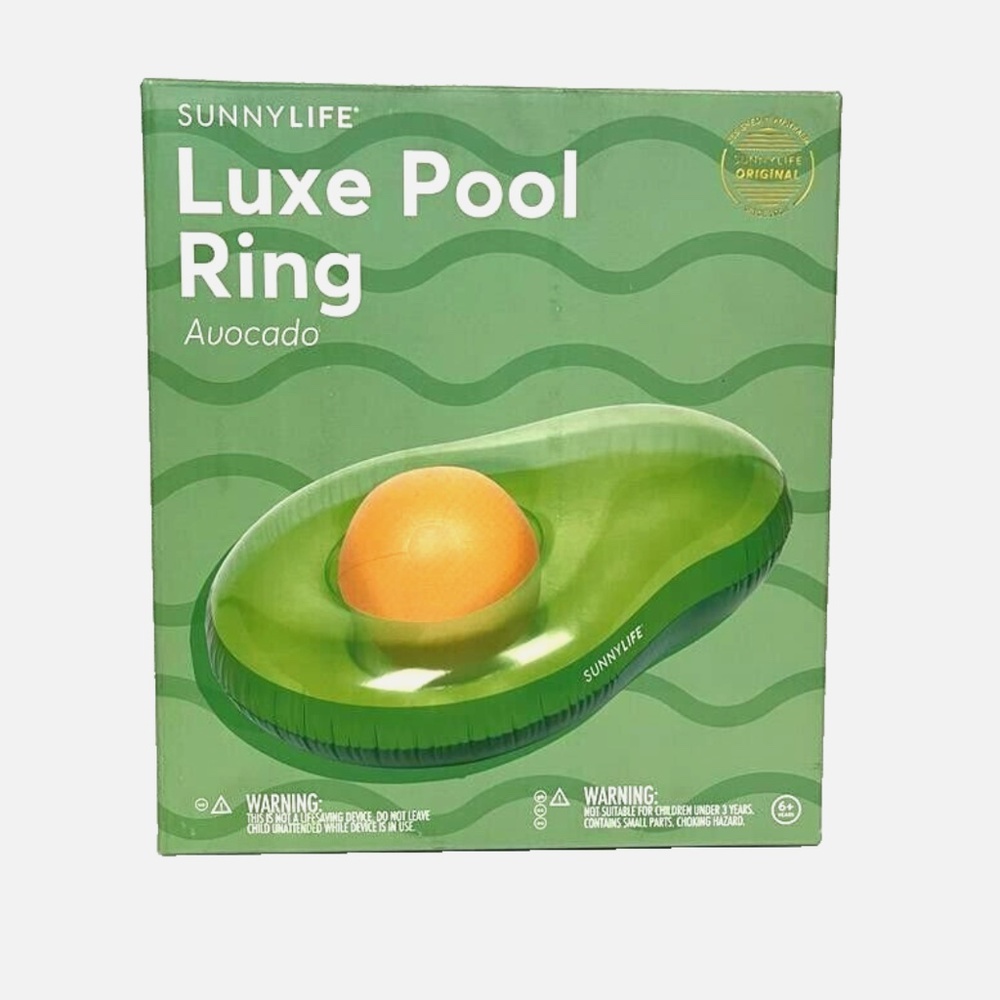NEW SunnyLife Luxe Pool Ring Avocado